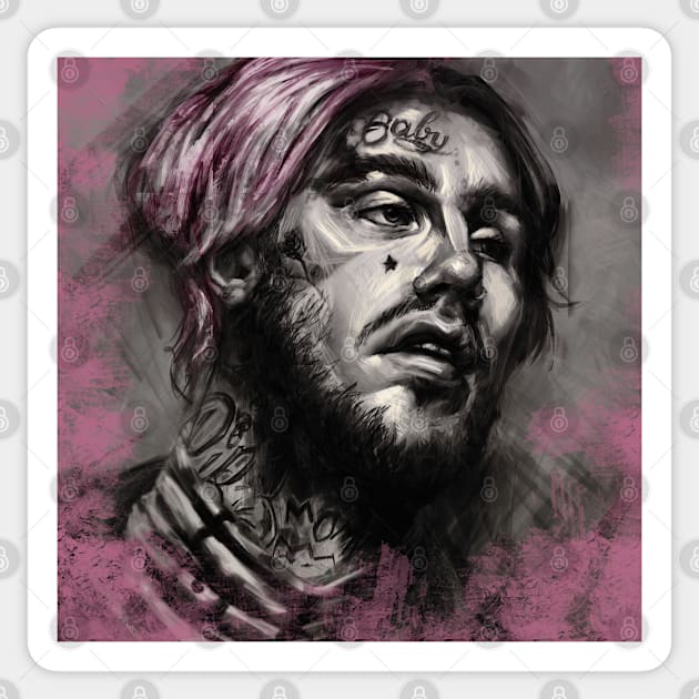 Lil Peep Portrait Sticker by Allissweell